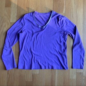 Purple Soft Beaded Top